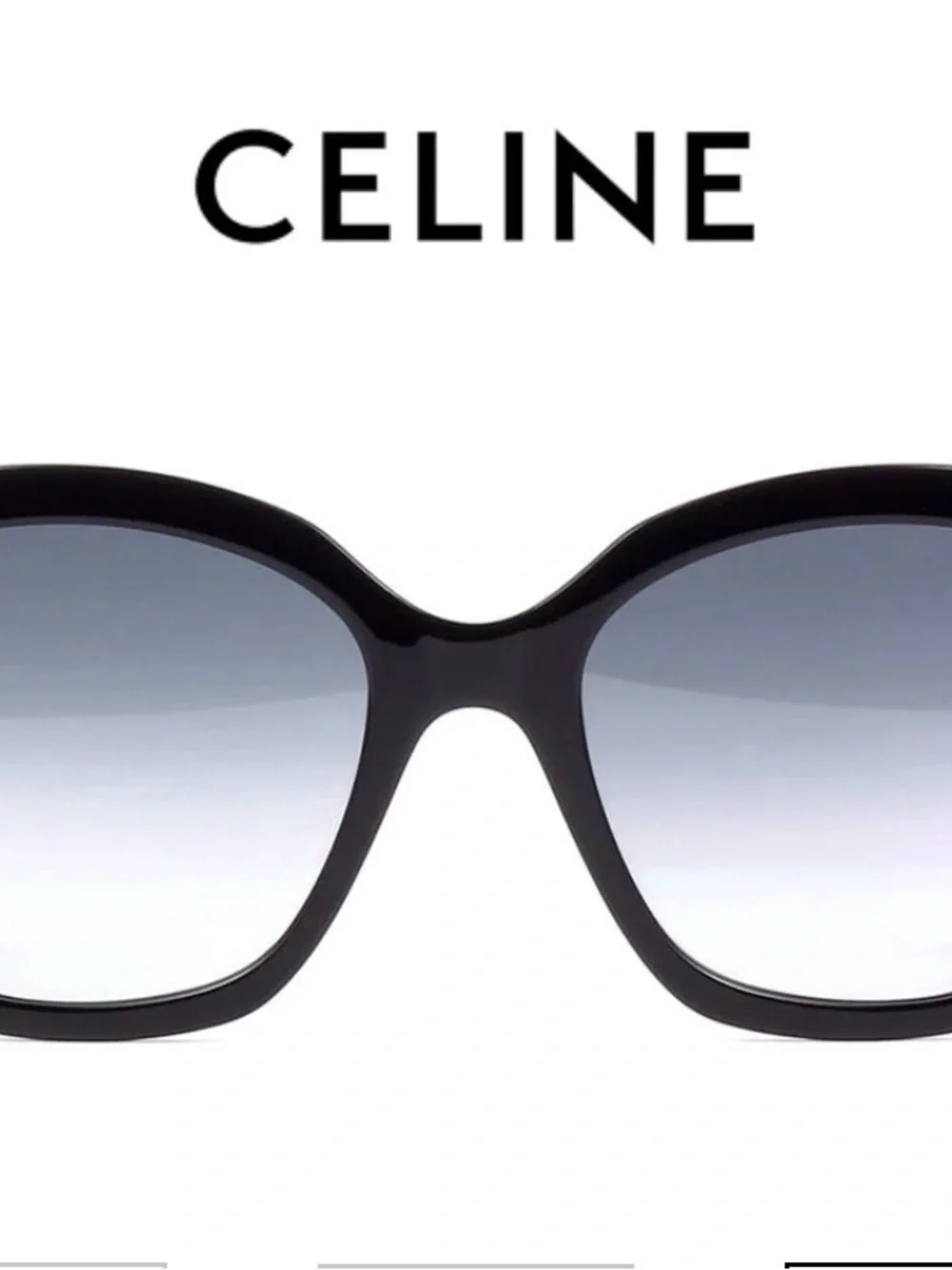 CELINE black oversized sunglasses CL40167I 01B 55x19x145